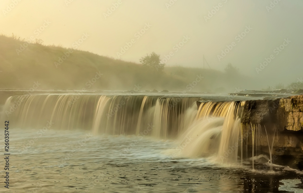 Tosno waterfall, the largest waterfall in Europe — about 30 meters wide and more than 2 meters high. Tosno waterfall, the largest waterfall in Europe — about 30 meters wide and more than 2 meters high.