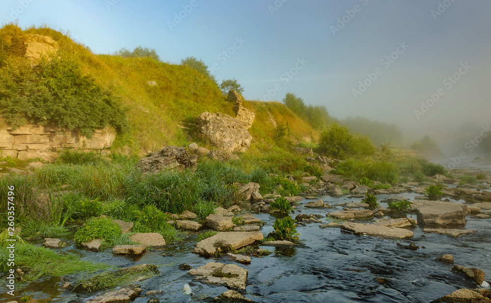 Tosno waterfall, the largest waterfall in Europe — about 30 meters wide and more than 2 meters high. Tosno waterfall, the largest waterfall in Europe — about 30 meters wide and more than 2 meters high.