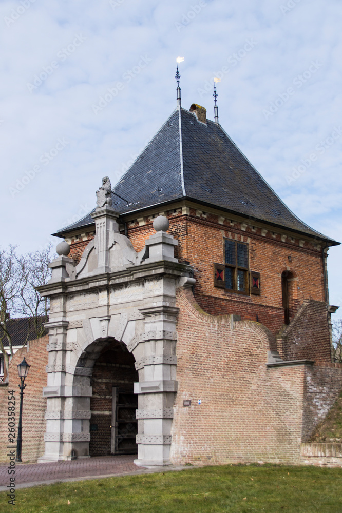 city gate Veerpoort in Schoonhoven, The Netherlands
