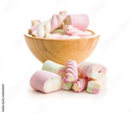 Sweet colorful marshmallows.