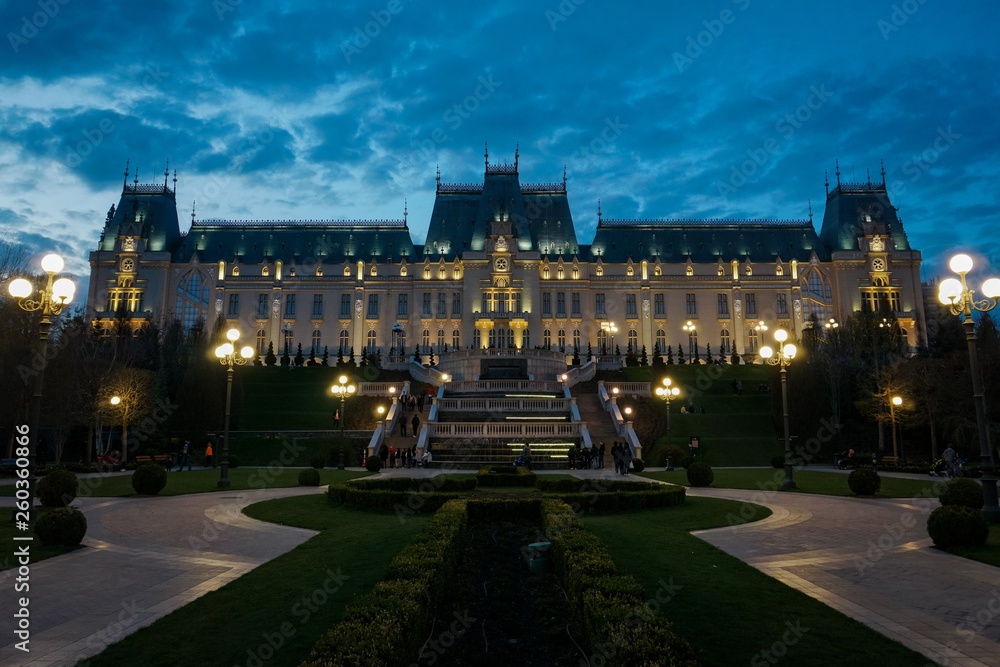 Palace after nightfall