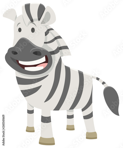 African zebra cartoon animal character