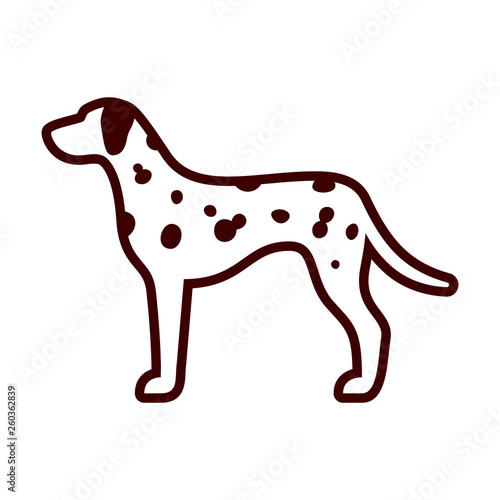 Dalmatian Dog Icon Isolated On White Background
