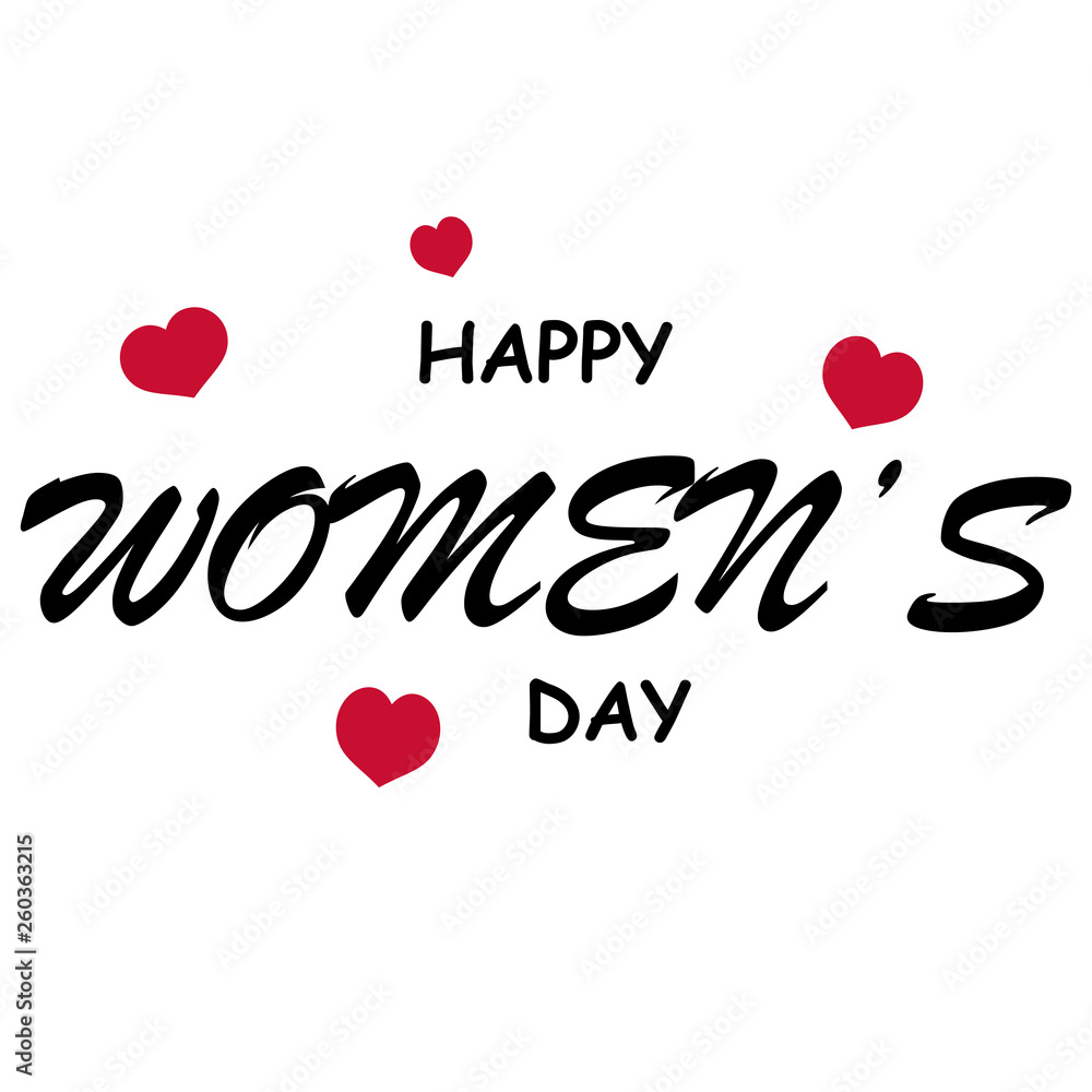 happy womens day with heart empty background happy womens day with heart empty background