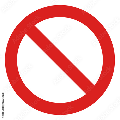 restriction sign red and white forbiding things