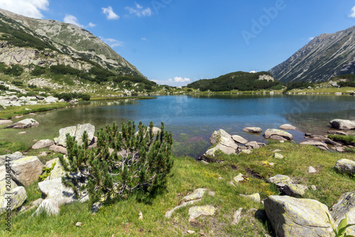Summer landscape of Muratovo (Hvoynato) lake at Pirin Mountain, Bulgaria