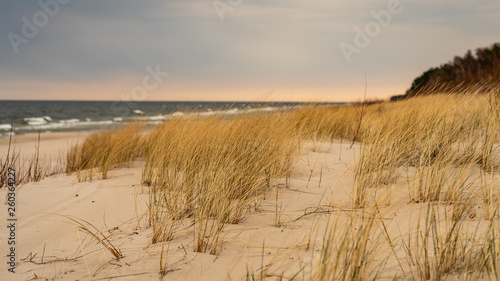 Hel- Półwysep jesień - pusta plaża