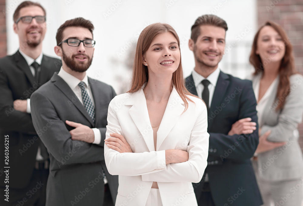 successful business team standing together. successful business team standing together.