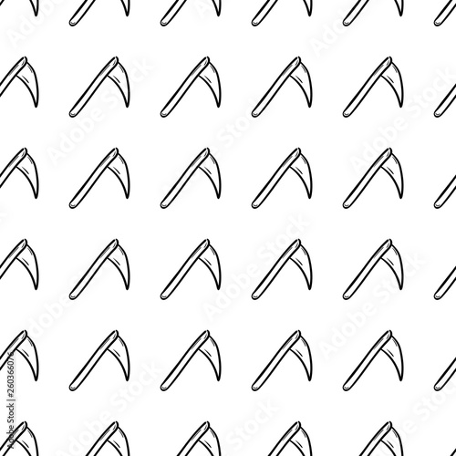 Beautiful hand drawn seamless pattern  fashion spit icon. Hand drawn black sketch. Sign / symbol / doodle. Isolated on white background. Flat design. Vector illustration