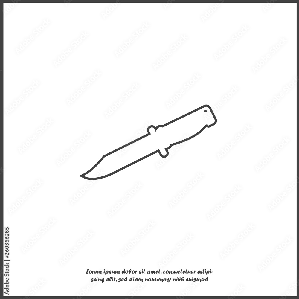 Vector icon knife on white isolated background. Vector icon knife on white isolated background.