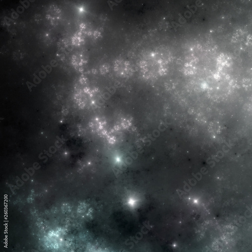 Abstract fractal sky constellation, digital artwork for creative graphic design