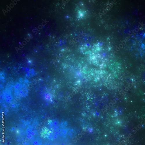 Dark blue fractal nebula  digital artwork for creative graphic design