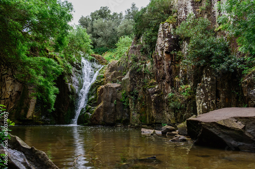 Landscape in the Mourão Waterfall, Anços - Sintra, Portugal photo