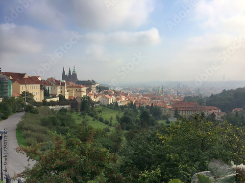 view from the observation deck on the old city, Prague, Czech Republic