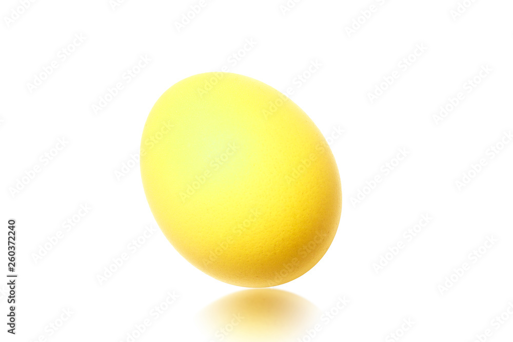 Yellow egg isolated on white background Yellow egg isolated on white background