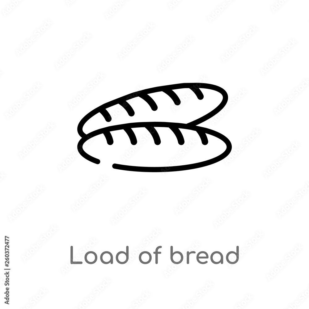 outline load of bread vector icon. isolated black simple line element illustration from bistro and restaurant concept. editable vector stroke load of bread icon on white background outline load of bread vector icon. isolated black simple line element illustration from bistro and restaurant concept. editable vector stroke load of bread icon on white background