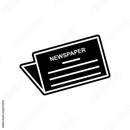 newspaper icon. Element of Media, Press for mobile concept and web apps icon. Glyph, flat icon for website design and development, app development