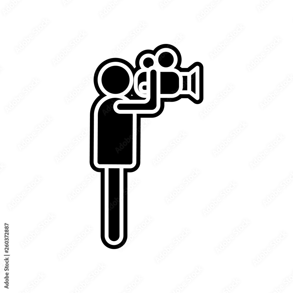 camera operator icon. Element of Media, Press for mobile concept and web apps icon. Glyph, flat icon for website design and development, app development camera operator icon. Element of Media, Press for mobile concept and web apps icon. Glyph, flat icon for website design and development, app development