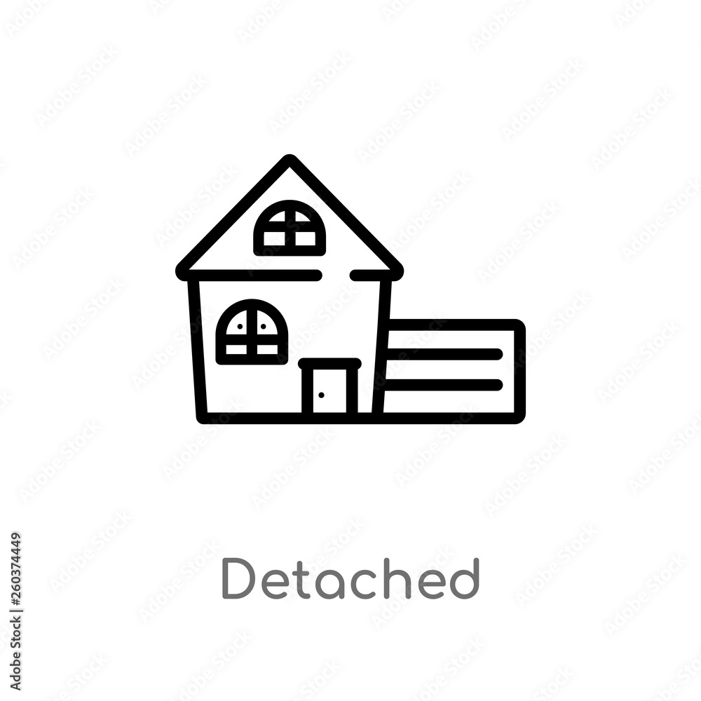 outline detached vector icon. isolated black simple line element illustration from buildings concept. editable vector stroke detached icon on white background outline detached vector icon. isolated black simple line element illustration from buildings concept. editable vector stroke detached icon on white background