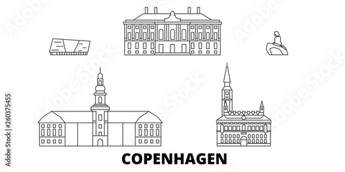 Photography Denmark, Copenhagen flat travel skyline set