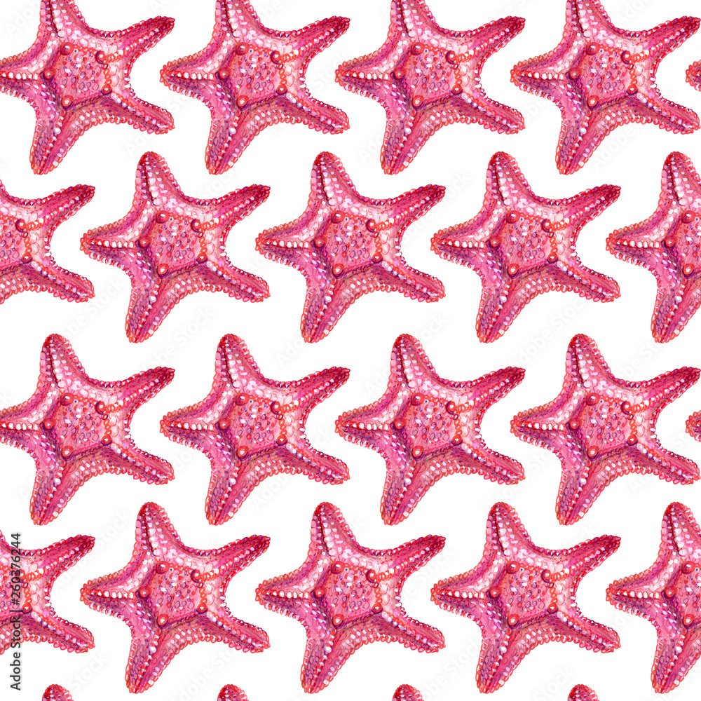 Seamless pattern with starfish. Seamless pattern with starfish.