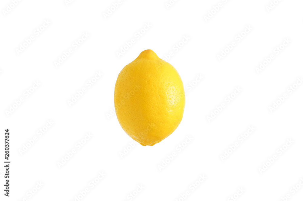 Yellow whole lemon on a white background. White isolate Yellow whole lemon on a white background. White isolate