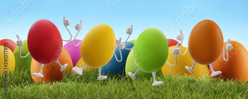 Easter eggs 3d-illustration