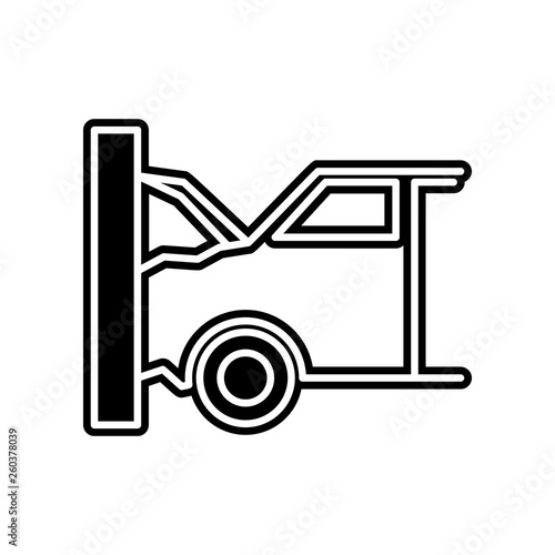 car accident icon. Element of Insurance for mobile concept and web apps icon. Glyph, flat icon for website design and development, app development