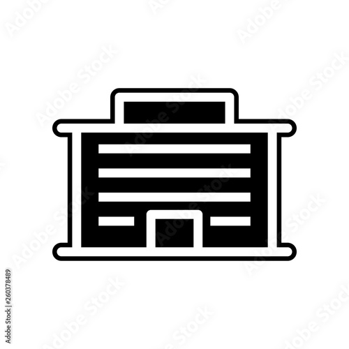 garage building icon. Element of Buildings for mobile concept and web apps icon. Glyph, flat icon for website design and development, app development