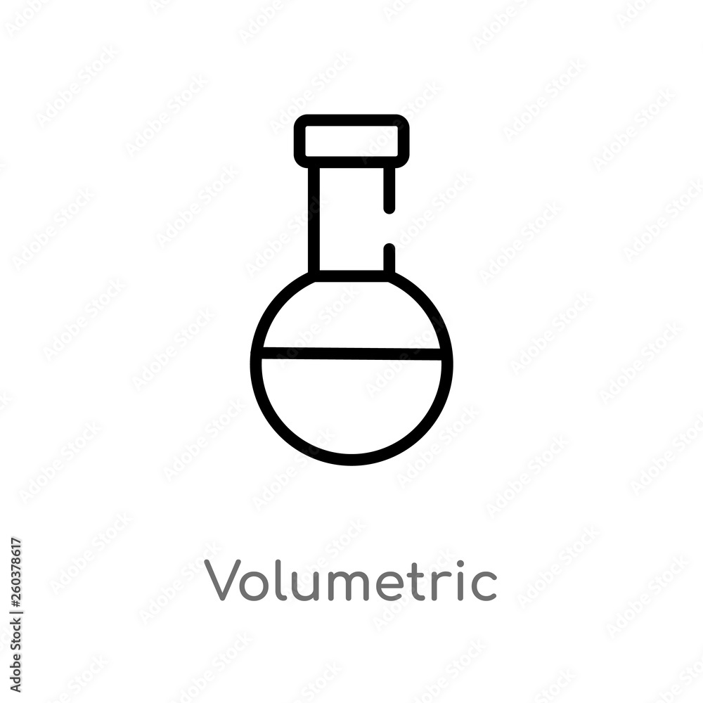 Obraz premium outline volumetric vector icon. isolated black simple line element illustration from chemistry concept. editable vector stroke volumetric icon on white background