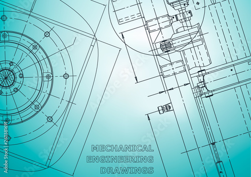 Blueprint, Sketch. Vector engineering illustration