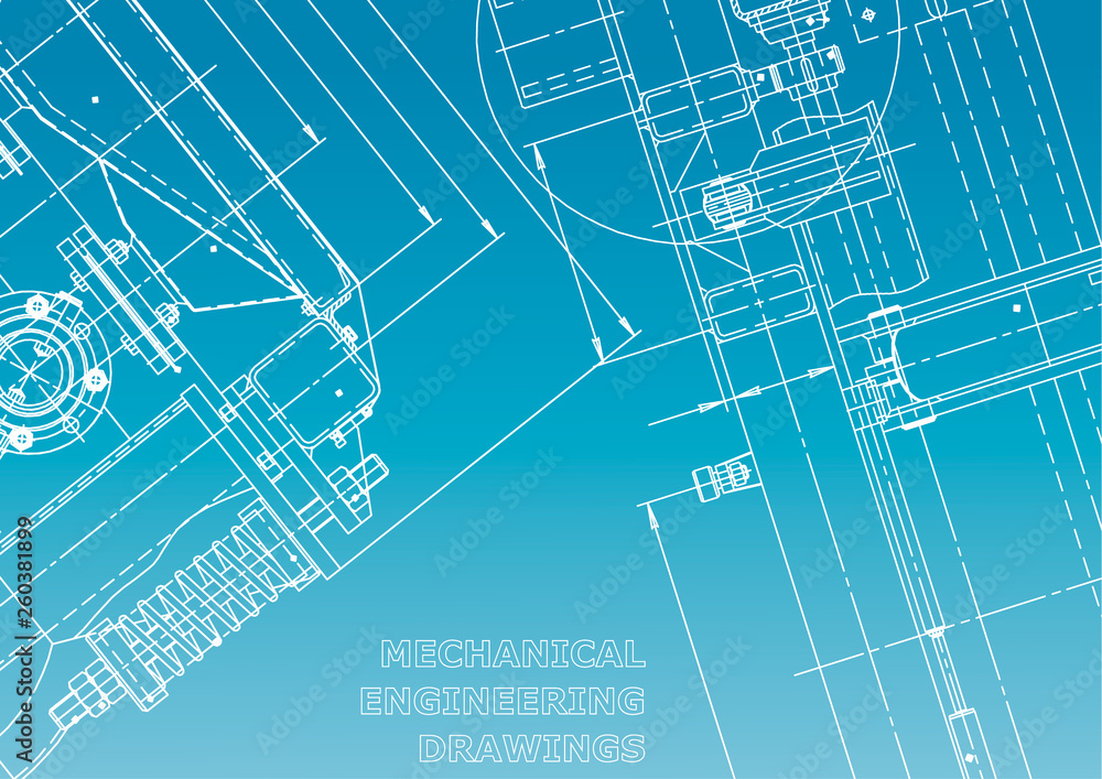 Blueprint, Sketch. Vector engineering illustration Blueprint, Sketch. Vector engineering illustration