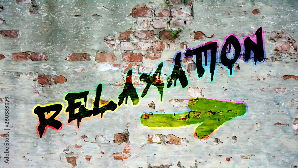 Fototapeta premium Wall Graffiti to Relaxation