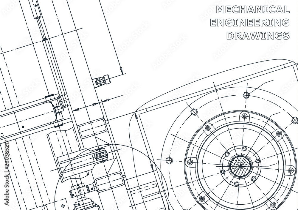 Vector engineering illustration. Cover, flyer, banner, background Vector engineering illustration. Cover, flyer, banner, background