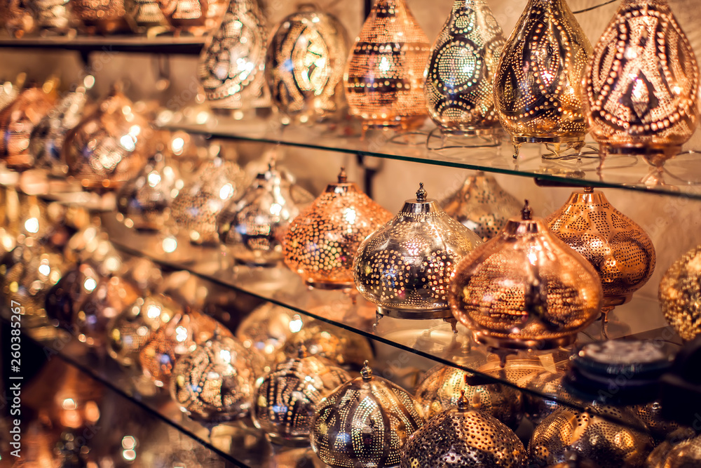 Traditional oriental glowing lights arabic lamps background. Traditional oriental glowing lights arabic lamps background.