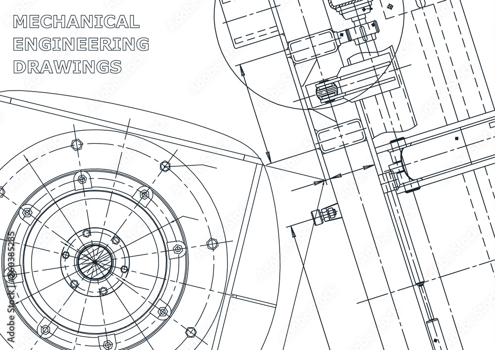 Cover, flyer. Vector engineering illustration. Blueprint, banner, background. Instrument-making drawings. Mechanical engineering drawing. Technical illustrations, backgrounds. Scheme Cover, flyer. Vector engineering illustration. Blueprint, banner, background. Instrument-making drawings. Mechanical engineering drawing. Technical illustrations, backgrounds. Scheme
