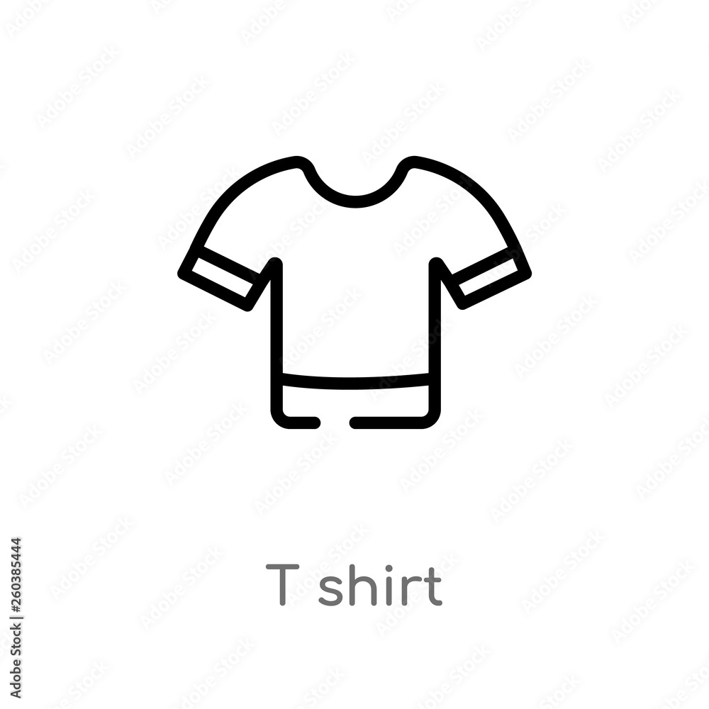 outline t shirt vector icon. isolated black simple line element illustration from clothes concept. editable vector stroke t shirt icon on white background outline t shirt vector icon. isolated black simple line element illustration from clothes concept. editable vector stroke t shirt icon on white background
