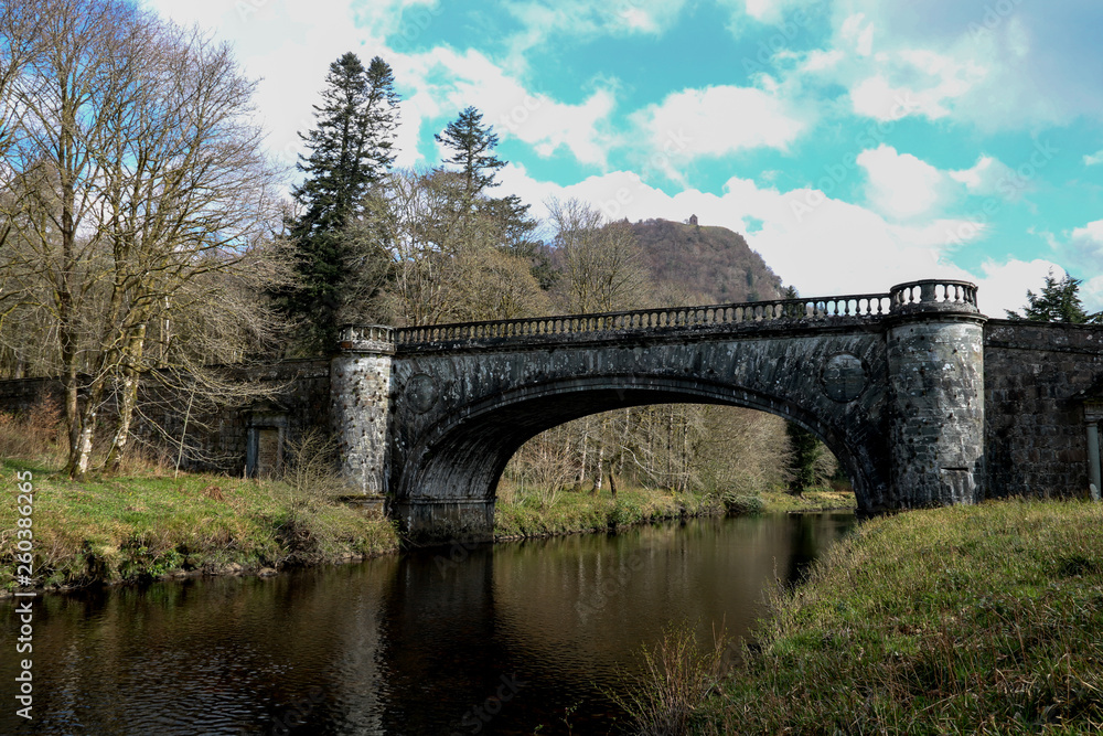 Bridge Over River Aray at Inveraray Castle Scotland
