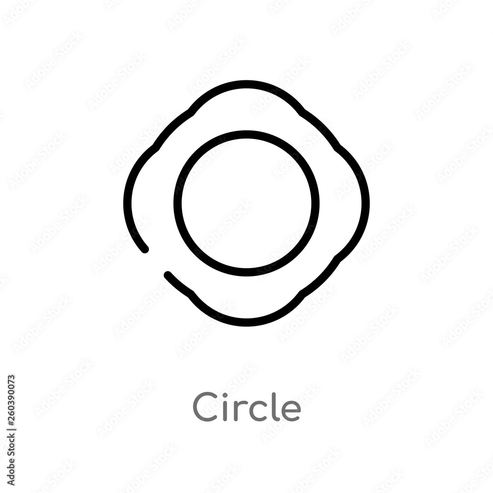 outline circle vector icon. isolated black simple line element illustration from cursor concept. editable vector stroke circle icon on white background outline circle vector icon. isolated black simple line element illustration from cursor concept. editable vector stroke circle icon on white background
