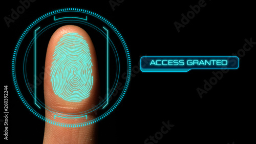 Fingerprint Computer Security Scan Access Granted