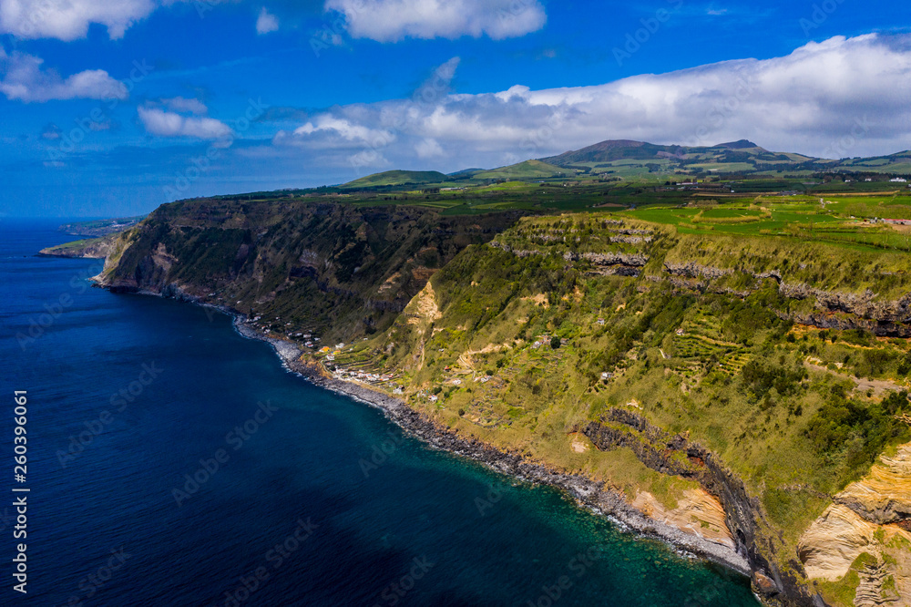 Obraz premium São Miguel - Ponta Delgada Azoren aus der Luft