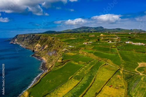 São Miguel - Ponta Delgada Azoren aus der Luft