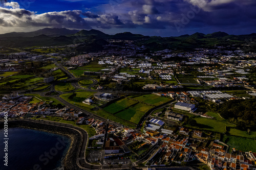 S  o Miguel - Ponta Delgada Azoren aus der Luft