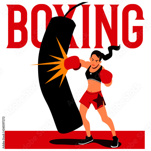 Mujer boxeadora 
