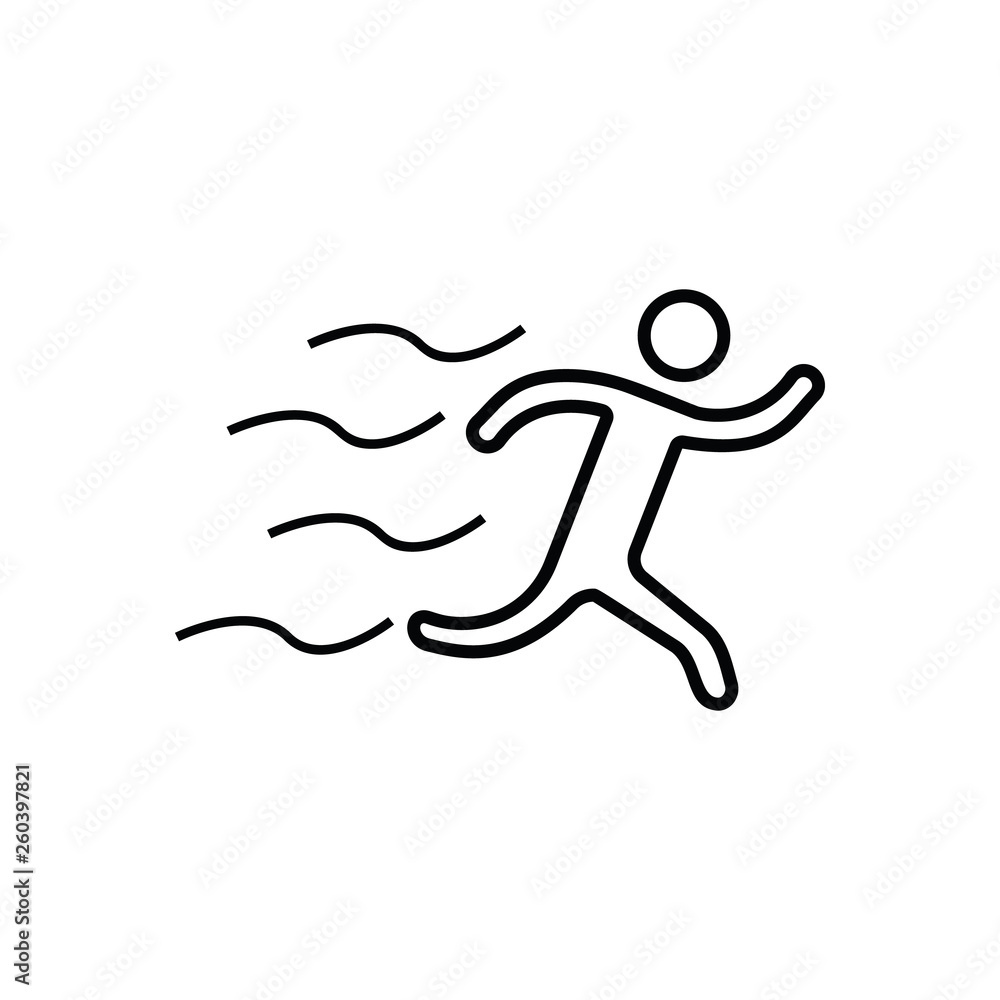 Running icon. Element of Sport for mobile concept and web apps icon. Outline, thin line icon for website design and development, app development Running icon. Element of Sport for mobile concept and web apps icon. Outline, thin line icon for website design and development, app development