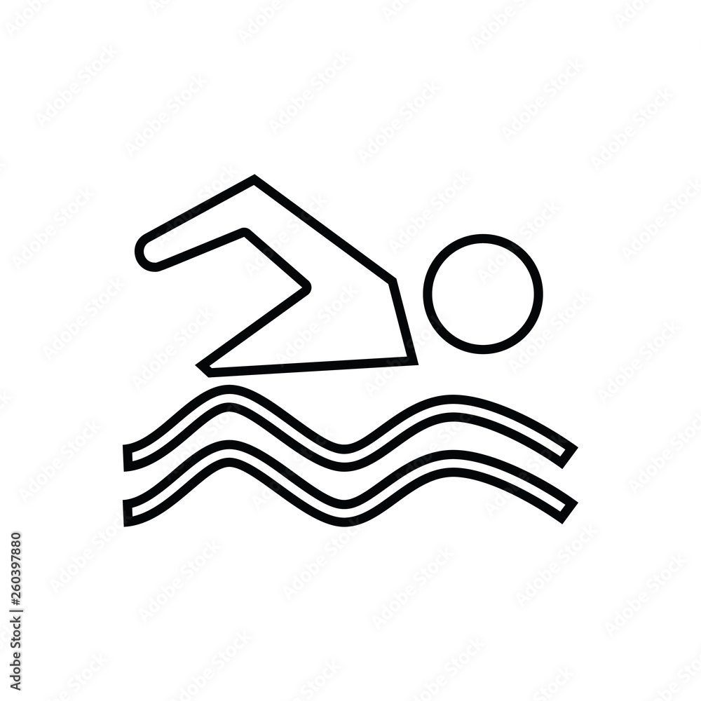 swim icon. Element of Sport for mobile concept and web apps icon. Outline, thin line icon for website design and development, app development swim icon. Element of Sport for mobile concept and web apps icon. Outline, thin line icon for website design and development, app development
