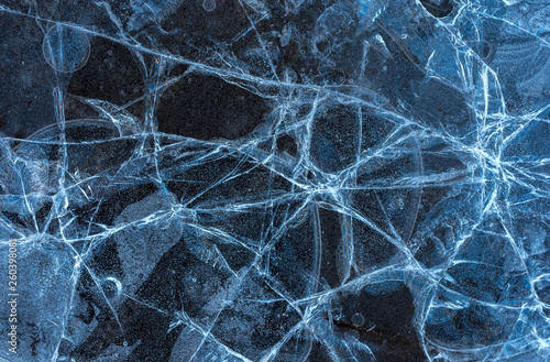 frozen blured ice . abstract winter background.
