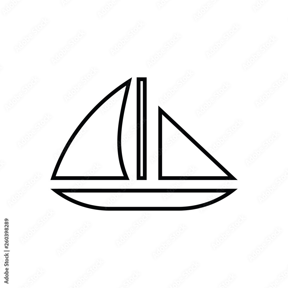 Yacht icon. Element of Sport for mobile concept and web apps icon. Outline, thin line icon for website design and development, app development