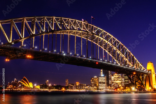 Sydney Bridge at Night © Stephen