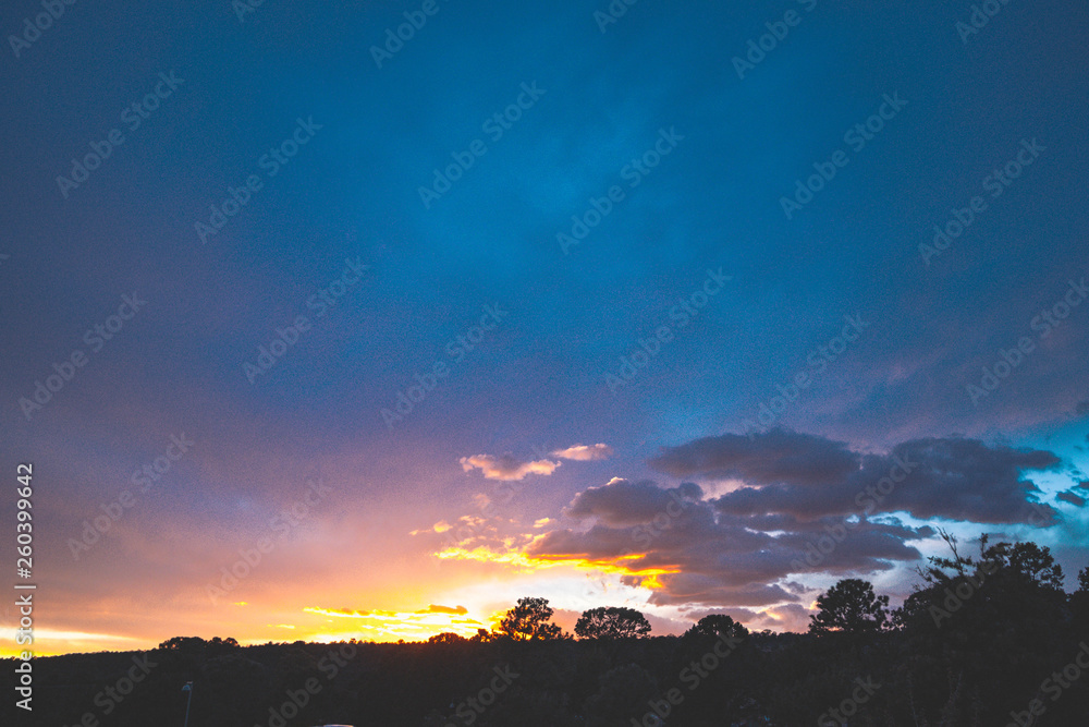 sunset in the mountains